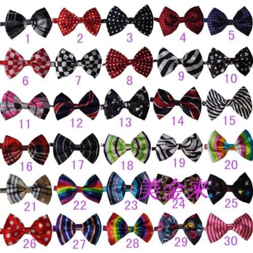 20pcs/lot Mix Color Multi-Style Single Layer Bow Tie Pet Kids Cat Bow Tie Lovely Bowties Cute Pet Dog Neckties BS044
