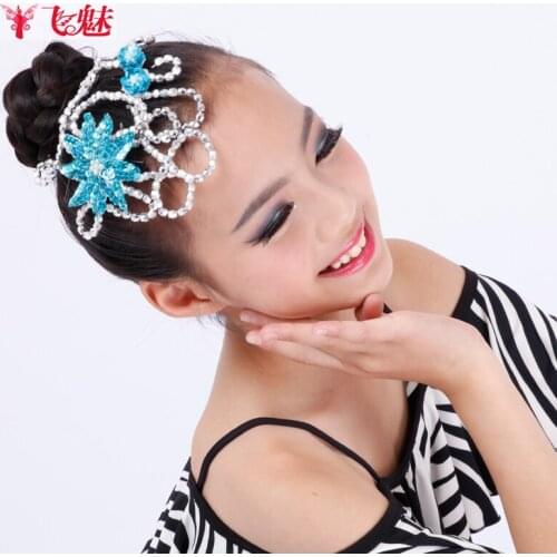 Adults Children Latin dance headdress new Ballroom professional game accessories Childrens hair accessories show