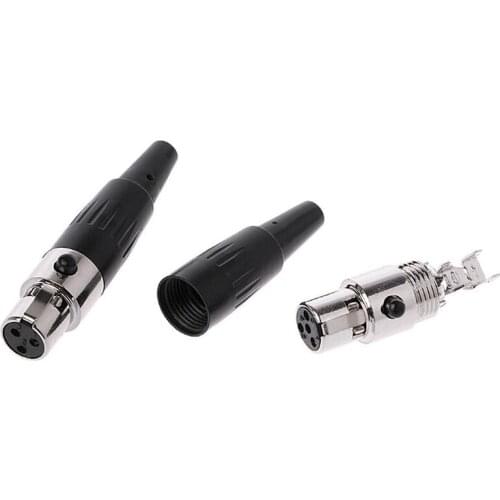 Hot sale 3pin Female Plug Mini TA3F XLR Audio Microphone Connector MIC Adapter