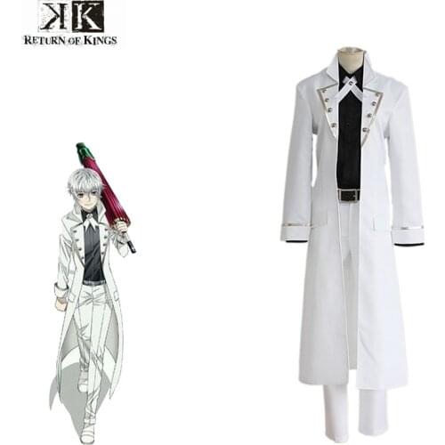 Isana Yashiro Cosplay K Return Of King Cosplay Japanese Anime Costume For Unisex Adults White Suit Uniform Costumes