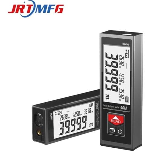 JRTMFG New Laser Distance Meter USB Charging Multi-unit Electronic Measurement Big Screen Portable Handheld Laser Rangefinder