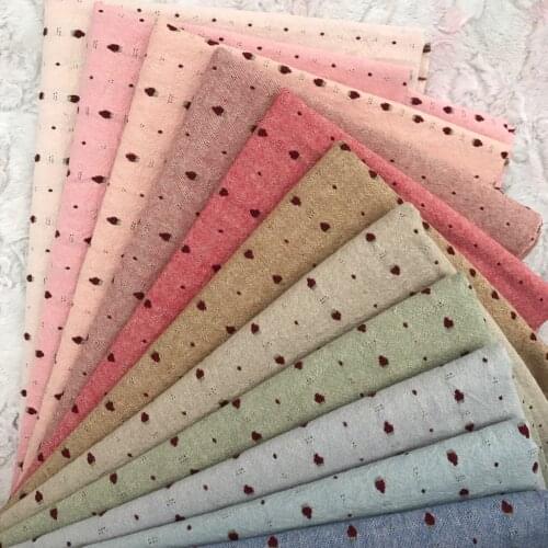 Little Cloth DIY Japan Group Yarn-dyed Fabric,for Sewing Handmade Patchwork Quilting ,grid Stripe Dot 50*70cm Suede Fabric Plain