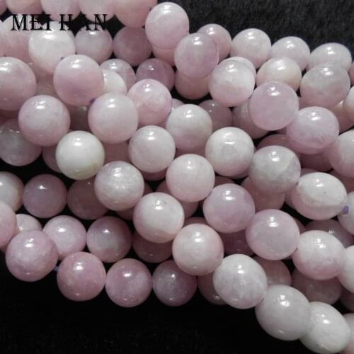 Meihan ( 1 strand) natural A+ Madagascar kunzite 8mm+-0.2 smooth round loose beads for jewelry making design