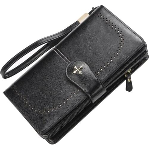 Retro fashion lady purse zip zero wallet simple long new screens more hand caught