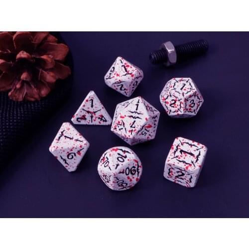 Set Of Dnd Dice Miniature Dungeon and Dragon Metal Polyhedral D&d Dice Dnd Dice Gifts For Dungeon Role Playing Game Dice