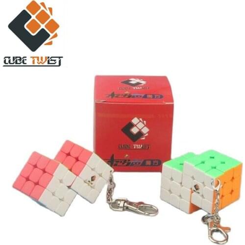 Newest Cubetwist 2 in 1 3x3x3 Conjoint Key Chain Cube Magic Puzzle Professional Challenge 3x3 Collection Toys Game Antistress
