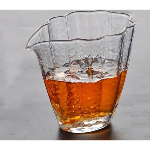 2017 New Artistic Japanese Hand-blown Heat-resistant Glass Pitcher Chahai Serving Cup Sharing pot Gift tea Set Kungfu teaware