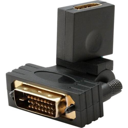 Cablecc DMI Female to DVI Male 360 degree Rotating Swivel Adapter for HDTV Video Card 1080p