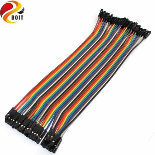 40pcs Dupont Cable Jumper Wire Dupont Line Female To Female Dupont Line 20cm 1P-1P For Arduino