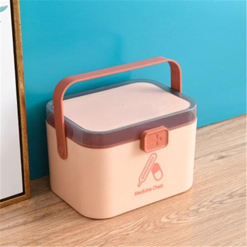 Portable Medicine Chest 2-Layers Medicine Cabinet Household First Aid Kit Medical Sundries Organizer Multifunctional Storage Box