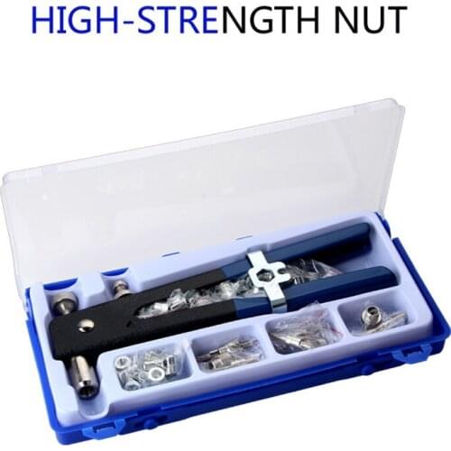 Manual pull gun Pull cap gun 106pcs Rivet nut set Manual nut gun set tool kit Household Repair Hand Tools