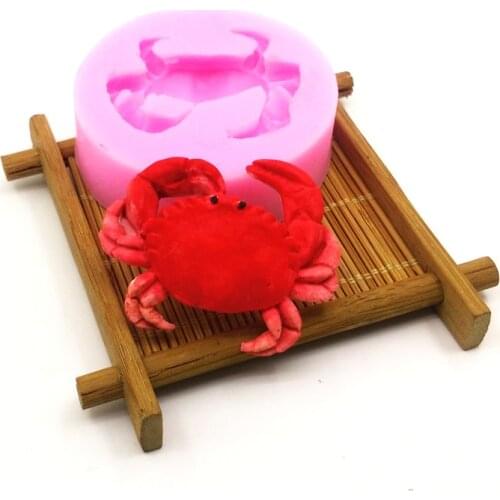 Crab Silicone Mold Fondant Cake Mold Silicone Soap Mold Silicone Cake Decorating Molds Cake Decoration For Wedding Cakes LH26