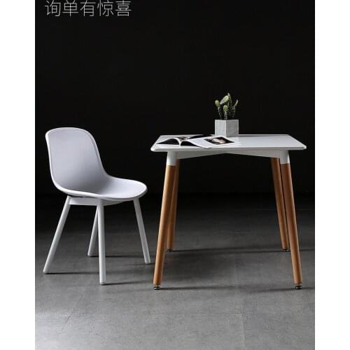 Nordic Modern Dining Table Tiny House Dining Room Furniture Wooden Square Small Table Balcony Garden Leisure Kitchen Table