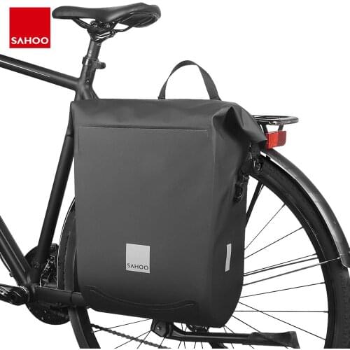 Sahoo Waterproof Bicycle Bag 20L High Capacity Cycling Bike Pannier Bag For MTB Road Bicycle Back Rack Pack For Bike Accessories