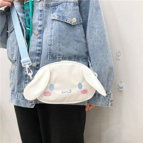 Women Shoulder Bag Cute Shark Dog Cartoon Fashion Canvas Messenger Bag