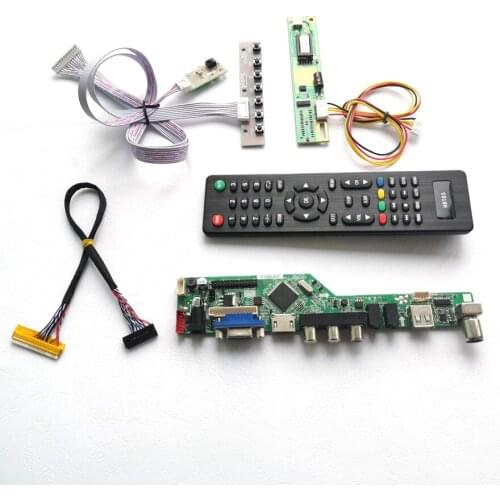 For LP171WP4-TLB4/TLB5 LCD panel monitor LVDS 1CCFL 30Pin VGA USB AV RF T.V56 drive card board keyboard+Remote+Inverter Kit
