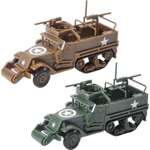 1:72 Half Track Armored Vehicle Toys 4D Assembled Vehicle Model for Teens