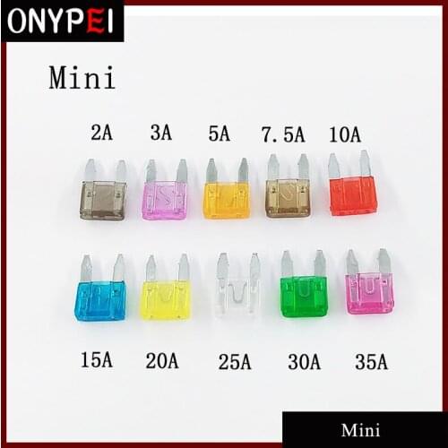 10 x Specifications Mini Car Fuses Milliampere 2A 3A 5A 7.5A 10A 15A 20A 25A 30A Car-Fuse For Car Motorcycle