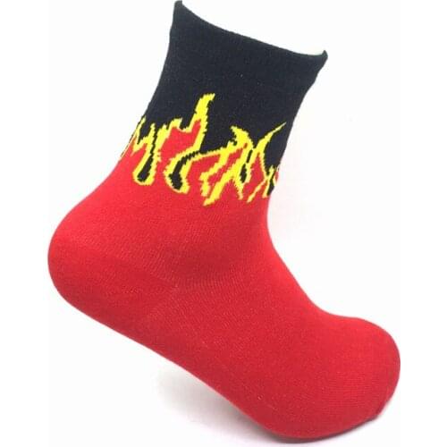5 pair Unisex Cotton Patterned Design Flame Bomb Baseball Harajuku Cool Skateboard Socks Hip Hop Socks cotton sock Meias