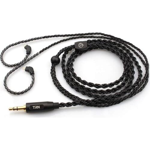 TRN A3 6 Core Silver Plated Copper Earphone Cable 0.75mm 2 Pin MMCX Headphone Cable For KZ EDX/ZS6/ZS5/ZS3/ZS4 Headset fone