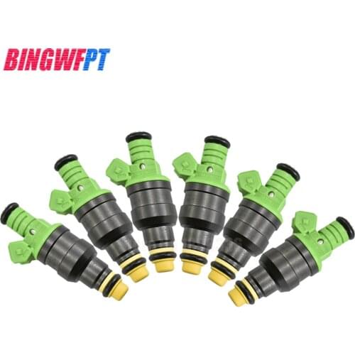 6x 0280150558 Top Racing fuel injectors Engine using For Bosch EV1 For Volvo vw Audi For GMC Chevrolet Dodge For BMW