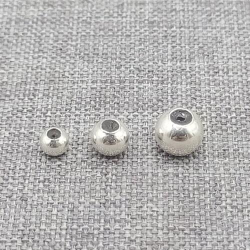 20pcs of 925 Sterling Silver Silicone Beads 3mm 4mm 5mm Stopper Bead w/ Silicone