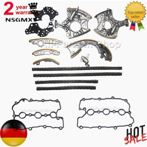 AP01 For Audi 2.4 3,2 V6 BDW AUK BKH BPK Steering chain set and chain tensioner 06E109217H 06E103483G 06E103484G 079109510M