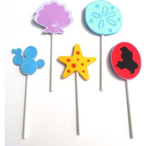 Ariel Princess Cupcake Toppers wedding girls birthday bridal baby shower Party food picks