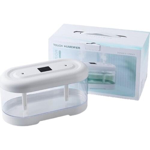 K1AD Mute Humidifiers w/ Visible Water Tank for Bedroom 2L Cool Mist Humidifier