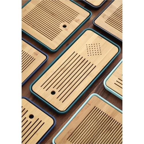 Large Size Natural Bamboo Tea Tray-Chinese Ceramic ter tray-Kung-fu tea set-Bamboo tea board-Storage tray-Household Tea Tools