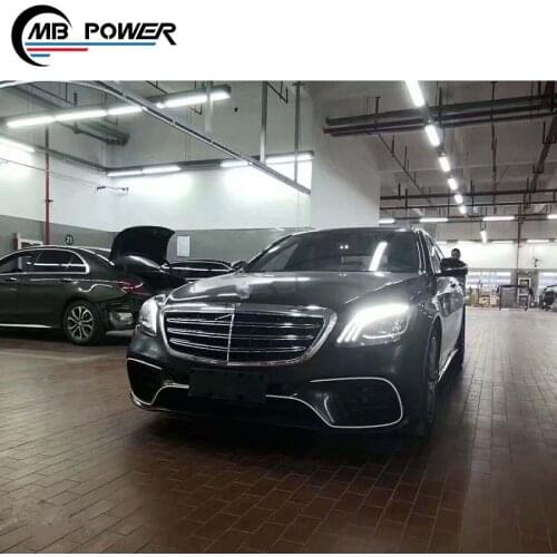 S CLASS W222 TI+KO style body kit fit for high quality s class w222 old to new TI+KO STYLE front bumper rear bumper body kit