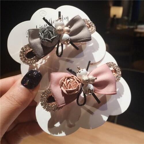 Fashion Rhinestone Spring Hair Clips Hair Accessories elegance Women Colourful flowers Glittering hair clips Hairpins barrette