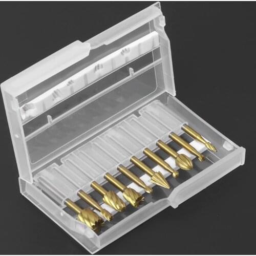10pcs 3mm Shank Rotary Burr Set Rotary File Drill Bits Engraving Cutter Wood Tool Electric Grinding Polishing Head