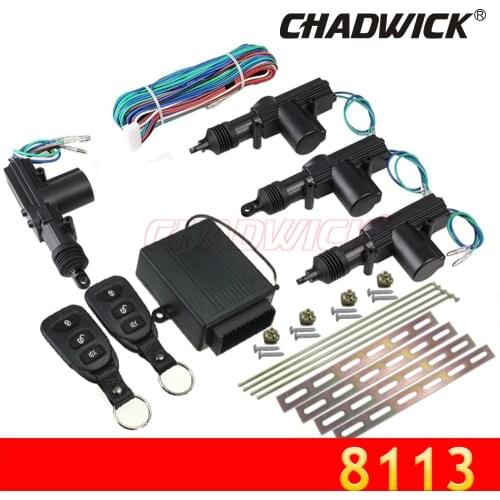 New 12V Central door lock system Remote control Keyless Entry Security 4 Door Lock Actuator Vehicle Kit Universial CHADWICK 8113
