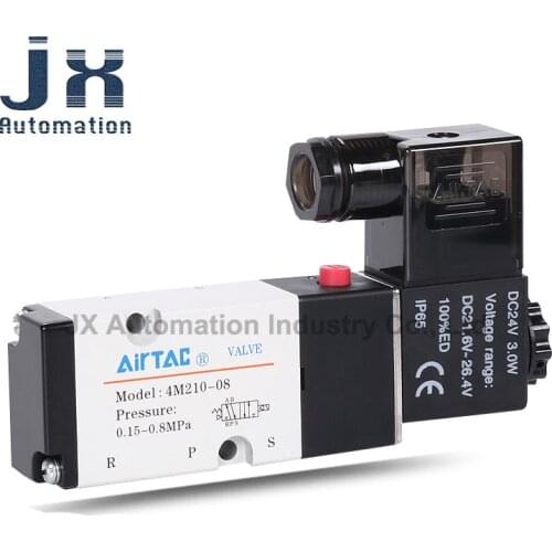 Original AirTac Solenoid Valve 4M210-08DC24V AC220V 4M110-06 4M310-10 Two Position Five Way Pneumatic Valve