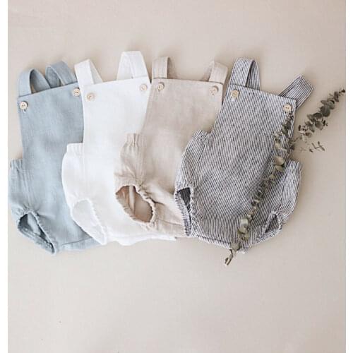 Newborn Infant Baby Boy Girl Bodysuit Summer Jumpsuit Sunsuit Casual Sleeveless Backless Solid Outfits Clothes