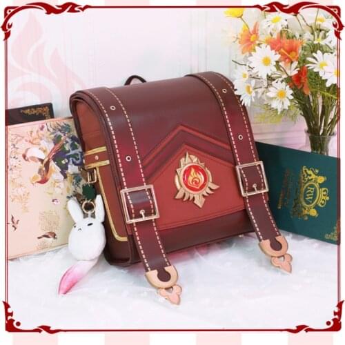 Pre-sale: Anime Game GENSHIN IMPACT Cosplay KLEE Cos Costume Female Spark Knight Costume Female Backpack Japanese Style Design