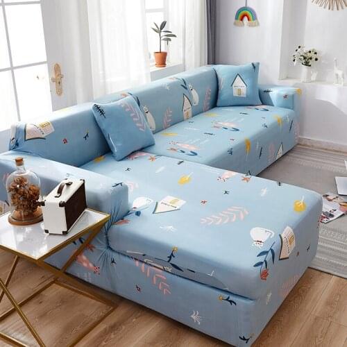 Sectional Elastic Sofa Cover Home Decor Stretch Slipcovers Sofa Protecter for Living Room Couch Cover Single/Two/Three/Four Seat