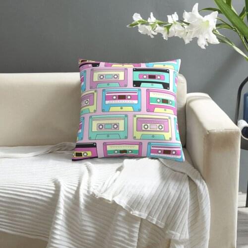 Cute Cassettes Seamless Pattern pillowcase printed cushion cover sofa waist pillow pillow cover