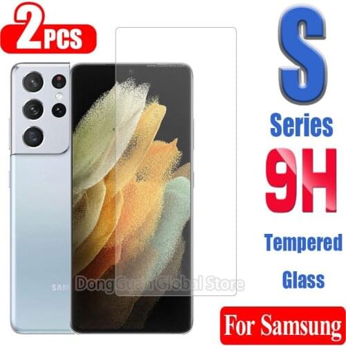 2Pcs 9H Tempered Glass For SamSung Galaxy S3 S4 S5 S6 S7 S8 S9 S10 S20 S21 Plus Ultra Edge Screen Protective Glass Film