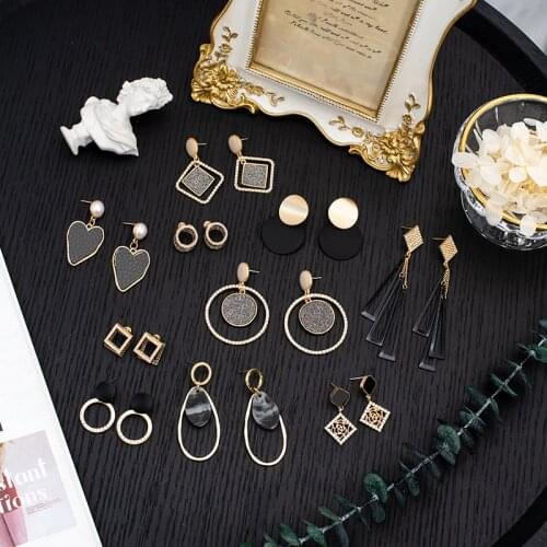 New Acrylic Earrings Vintage Tassel Drop Earrings for Women Fashion Jewelry Geometry Long Dangle Earrings 2020 Female Earings