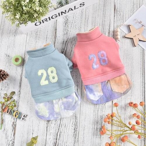 Winter Dog Costume Denin Skirt Cat Puppy Dress Small Dog Clothes Coat Outfit Yorkie Pomeranian Maltese Poodle Schnauzer Clothing