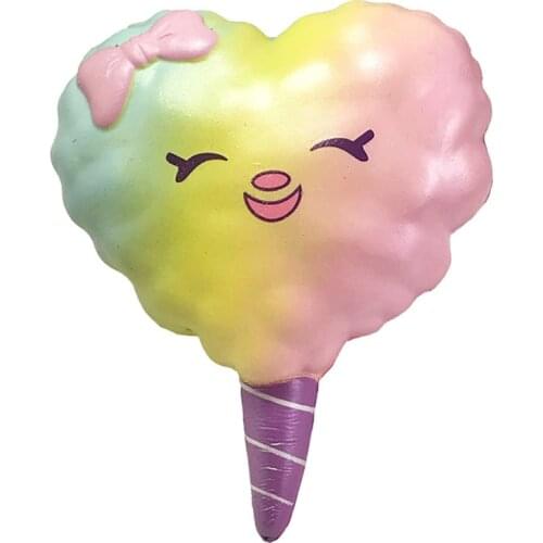 1PCS 13cm Jumbo Heart Slow Rising Cotton Candy Squishy Kid Toy Collectibles Soft Cute Cartoon Mashmallow New Gift