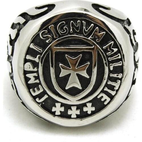 1pc Hot Design!! US Style Mens Boy Flame Cool Cross Ring 316L Stainless Steel Lastest Ring