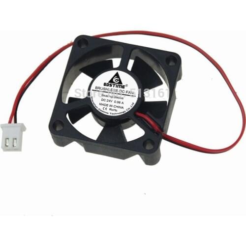 10Pcs Gdstime 24V 2Pin 3.5cm 35mm 35x35x10mm Mini Brushless DC Cooling Cooler Heatsink Fan