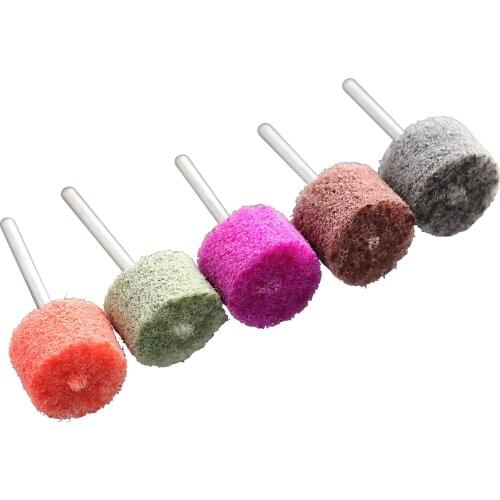 10pcs Fiber Wheel With Handle Grinding Head Vegetable Gourd Nylon Polishing Head Wheel Tool For Dremel Rotary Power Tools