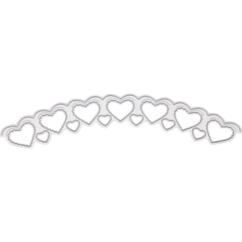 Heart Frames Metal Cutting Dies Stencil Scrapbooking DIY Album Stamp Paper Card