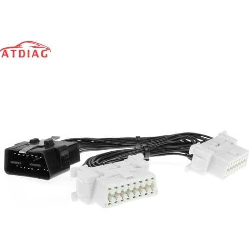 OBDII OBD 2 1 TO 2 Y Cable Female 16 Pin Splitter Extension Auto Car Connector Extension Cable Adapter