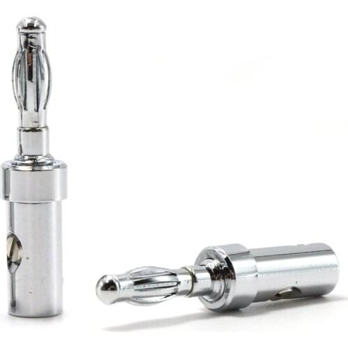 8Pcs BA1429 Hi End Rhodium Plated Spring Banana Plug For DIY Speaker Cable