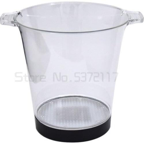 Acrylic LED ice bucket bar KTV special beer ice bucket 5L plastic luminous ice bucket